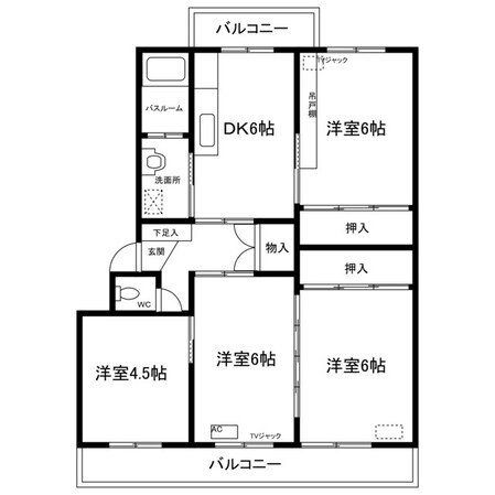 ヴィラナリー三条Ⅱの物件間取画像